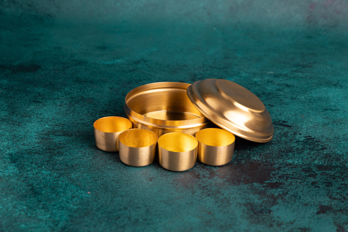 Brass Haldi Box Heavy Matte